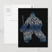 Hockey Goalie Text Post Card Postkarte (Vorne/Hinten)