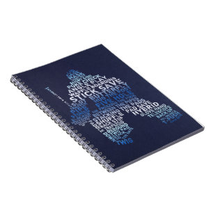 Hockey Goalie Typografy Notebook Notizblock