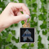 Hockey Goalie Typografy Schlüsselanhänger (Hand)