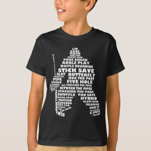 Hockey Goalie Typographic Children's T - Shirt
