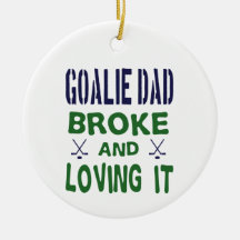 Hockey Goalie Vater Broke und Liebe es