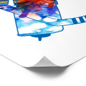 Hockey Goalie Watercolor Poster (Ecke)