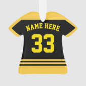 Hockey Goalie Word Art Mask Customizable Jersey Ornament (Rückseite)