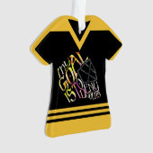 Hockey Goalie Word Art Mask Customizable Jersey Ornament (Vorderseite)