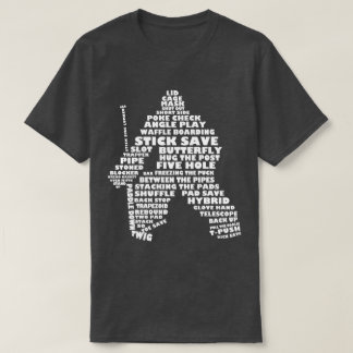 Hockey Goalie Word Art mit Name & Nummer T-Shirt