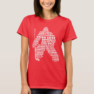 Hockey Goalie Word Art Shirsey mit Backprint T-Shirt