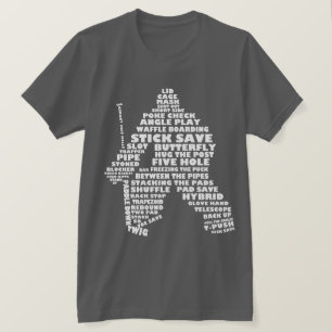 Hockey Goalie Word Art T - Shirt