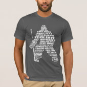 Hockey Goalie Word Art T - Shirt (Vorderseite)