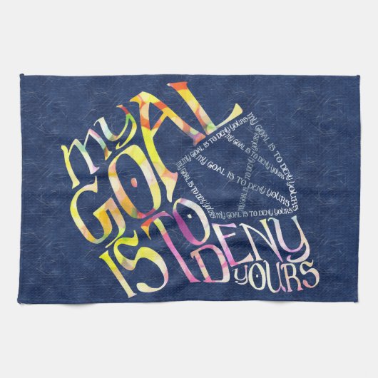 Hockey Goalie Zitat Word Art Geschirrtuch (Horizontal)