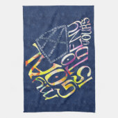 Hockey Goalie Zitat Word Art Geschirrtuch (Vertikal)