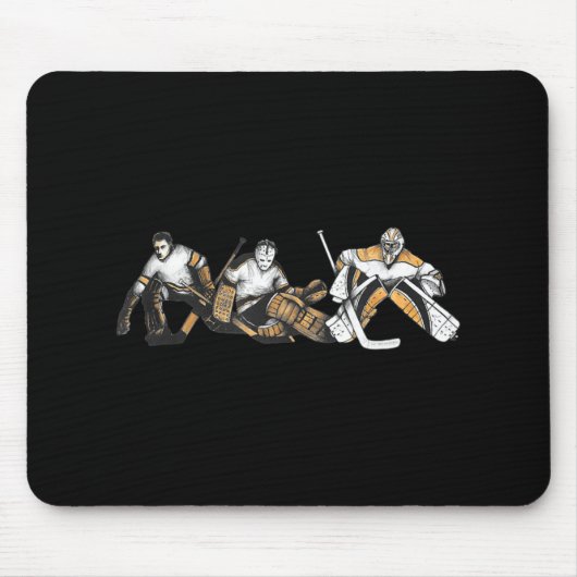 Hockey Goalies Evolution trotz des Zeitalters Retr Mousepad (Vorne)