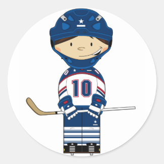 Hockey Goalkeeper-Sticker Runder Aufkleber