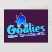 Hockey Goaltender Postkarten (Vorderseite)