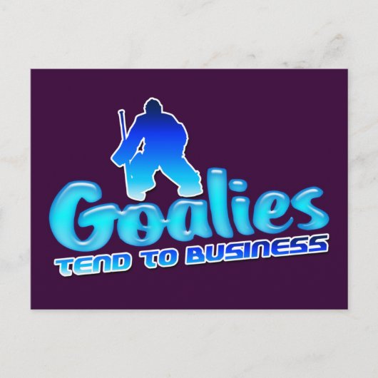 Hockey Goaltender Postkarten (Vorderseite)