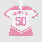 Hockey Godmutter Name & Number Jersey Ornament (Rückseite)