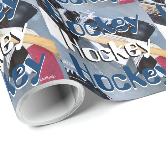 Hockey Graphics Art Geschenkpapier (Rolleneckpunkt)