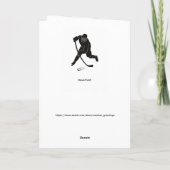 Hockey Greeting Card Funny - "Line Change" Karte (Rückseite)
