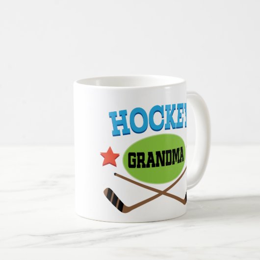 Hockey-Großmutter Kaffeetasse (VorderseiteRechts)