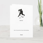 Hockey Grußkarte Goalie - "The Wall" Karte (Rückseite)