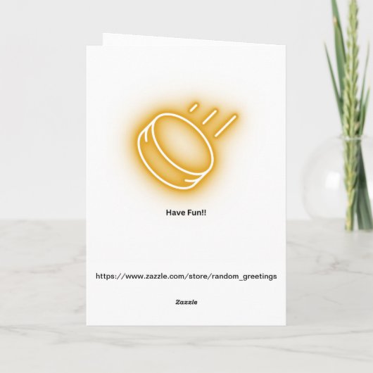 Hockey Grußkarte Goalie - "Verteidigen Sie Ihre Tr Karte (Rückseite)