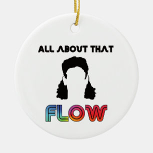Hockey Hair rund um diesen Fluss Keramik Ornament