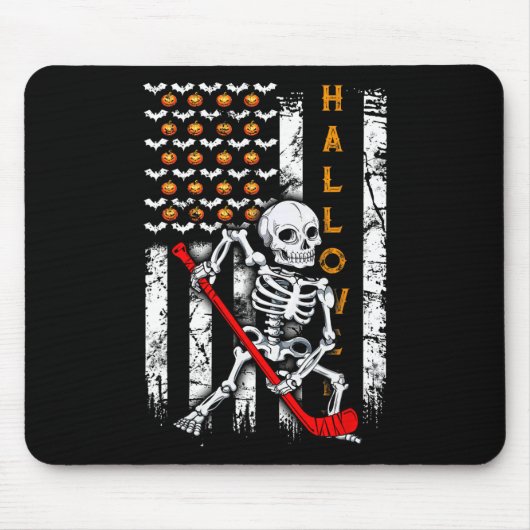 Hockey Halloween-Flagge Mousepad (Vorne)