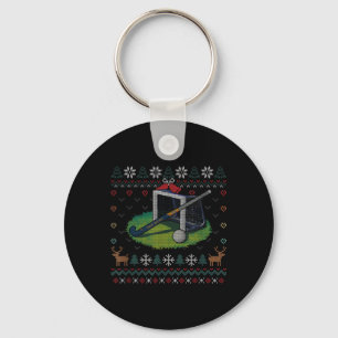 Hockey hässlicher Weihnachtspullover Ll Sport spie Schlüsselanhänger