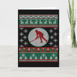 Hockey hässliches Weihnachtsgeschenk Idee Hockey Karte