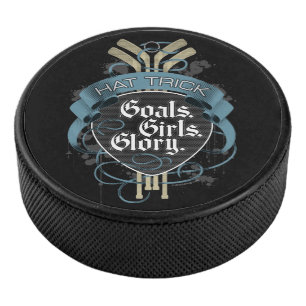 (Hockey Hat Trick) Goals Girls Glory Eishockey Puck