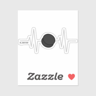 Hockey Heartbeat Aufkleber