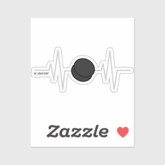 Hockey Heartbeat Aufkleber