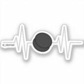 Hockey Heartbeat Aufkleber (Vorderseite)