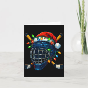 Hockey-Helm Weihnachtsbeleuchtung Weihnachtsmann H Karte