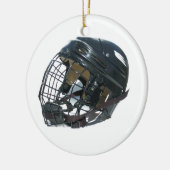 Hockey Helmet Keramik Ornament (Links)