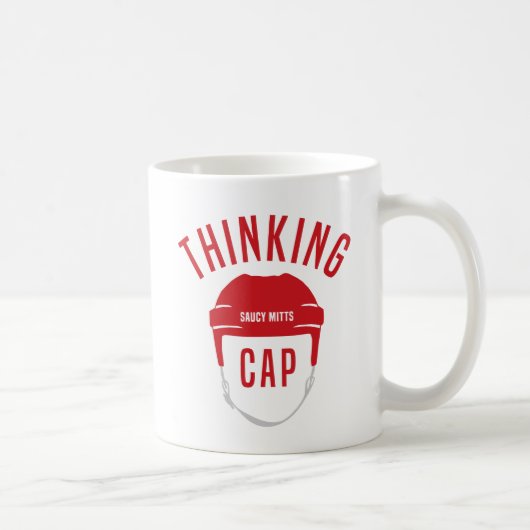 Hockey Helmet Thinking Cap Kaffeetasse (Rechts)