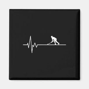 Hockey Herzschlag Eishockey Feldhockey Spieler Magnet