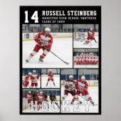 Hockey-High-School-Absolvent 7 Foto-Collage Poster (Vorne)
