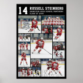 Hockey High School Senior 13 Photo Collage Poster (Vorne)