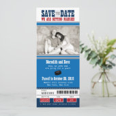Hockey-Hochzeit Sichern Sie das Datum Save The Date (Stehend Vorderseite)
