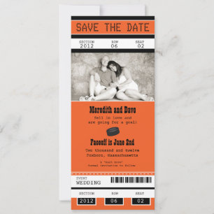 Hockey-Hochzeit Sichern Sie das Datum Save The Date
