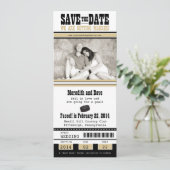 Hockey-Hochzeit Sichern Sie das Datum Save The Date (Stehend Vorderseite)