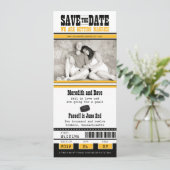 Hockey-Hochzeit Sichern Sie das Datum Save The Date (Stehend Vorderseite)
