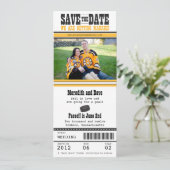Hockey-Hochzeit Sichern Sie das Datum Save The Date (Stehend Vorderseite)