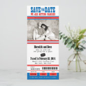 Hockey-Hochzeit Sichern Sie das Datum Save The Date (Stehend Vorderseite)