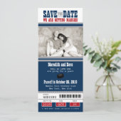 Hockey-Hochzeit Sichern Sie das Datum Save The Date (Stehend Vorderseite)
