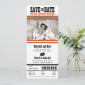 Hockey-Hochzeit Sichern Sie das Datum Save The Date (Stehend Vorderseite)