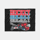 Hockey, Hockey, Hockey Fleecedecke (Vorderseite (Horizontal))