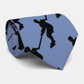 Hockey, Hockey, Hockey Player Silhouette Krawatte (Gerollt)