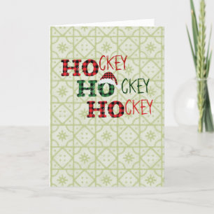 Hockey Hockey Hockey Weihnachtsmann Feiertagskarte