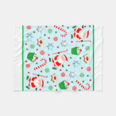 Hockey Holiday-Geschenk Fleecedecke (Vorderseite (Horizontal))